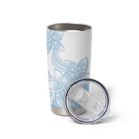 Polynesian Tribal Plumeria Lotu Tamaiti Tumbler Cup Pastel Sky Blue - Polynesian Pride