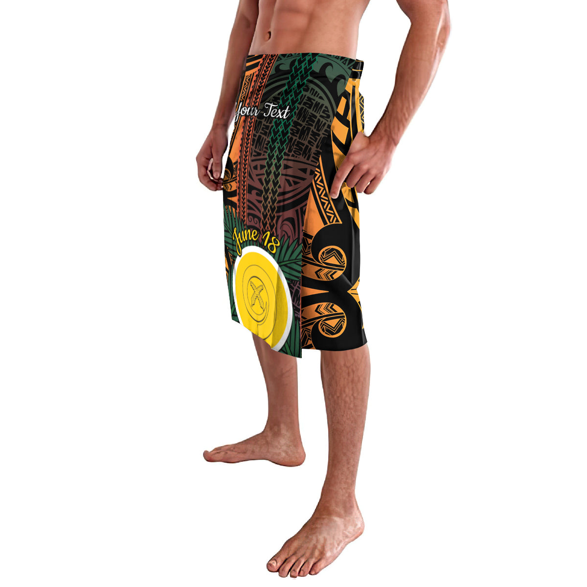 Personalised Shefa Day Lavalava Happy June 18 Vanuatu Province LT14 - Polynesian Pride