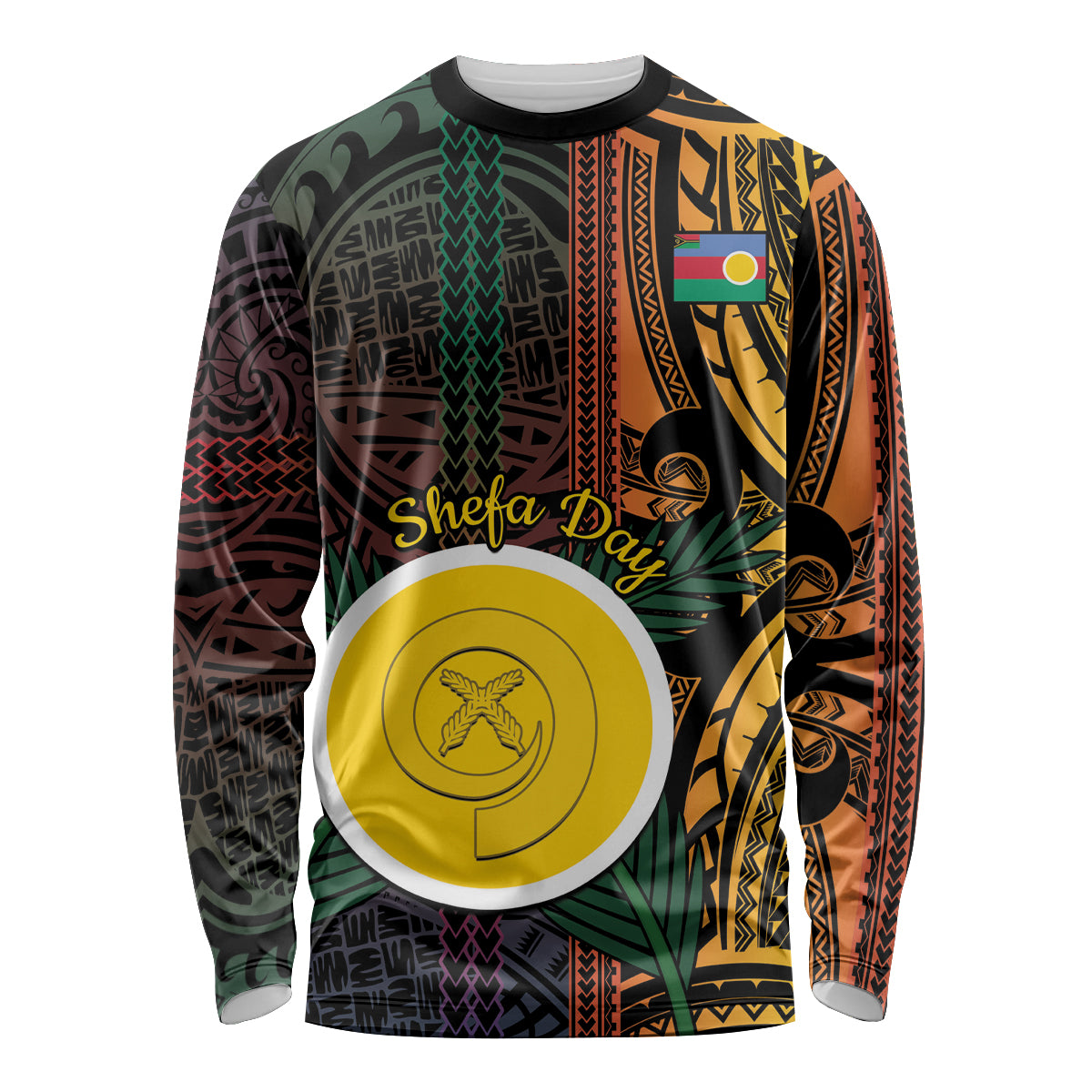 Personalised Shefa Day Long Sleeve Shirt Happy June 18 Vanuatu Province