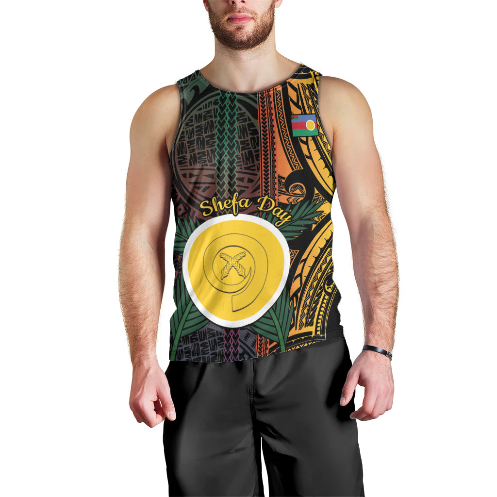 Personalised Shefa Day Men Tank Top Happy June 18 Vanuatu Province LT14 - Polynesian Pride