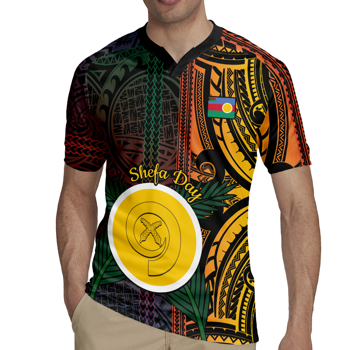 Personalised Shefa Day Rugby Jersey Happy June 18 Vanuatu Province