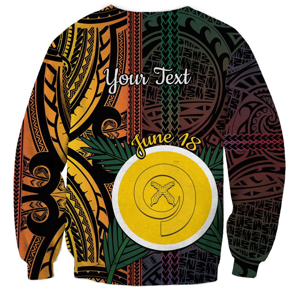 Personalised Shefa Day Sweatshirt Happy June 18 Vanuatu Province LT14 - Polynesian Pride