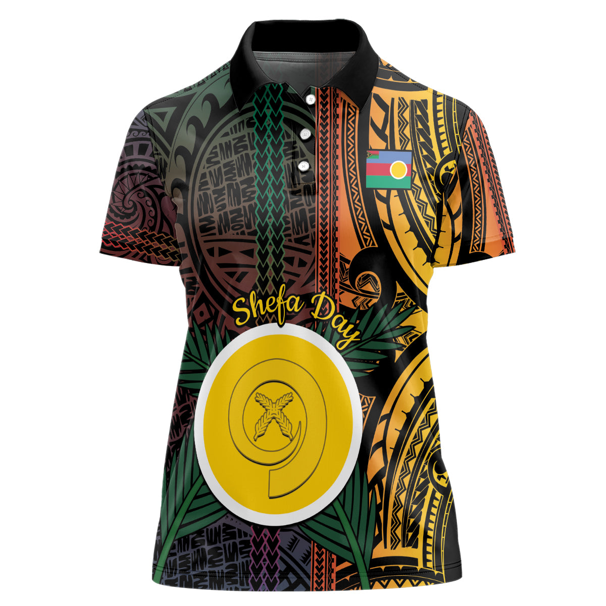 Personalised Shefa Day Women Polo Shirt Happy June 18 Vanuatu Province