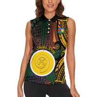 Personalised Shefa Day Women Sleeveless Polo Shirt Happy June 18 Vanuatu Province