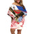 Philippines Independence Day Family Matching Off Shoulder Short Dress and Hawaiian Shirt Pilipinas Eagle 126th Anniversary