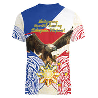 Philippines Independence Day Women V-Neck T-Shirt Pilipinas Eagle 126th Anniversary