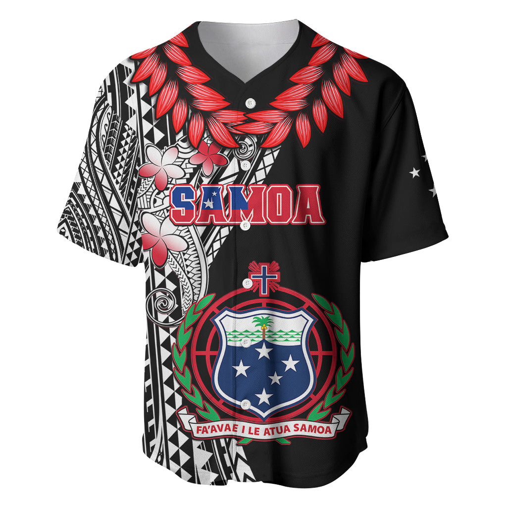 Polynesian Pride Samoa Baseball Jersey Ula Fala Mix Samoan Tribal Black Version LT14 Black - Polynesian Pride