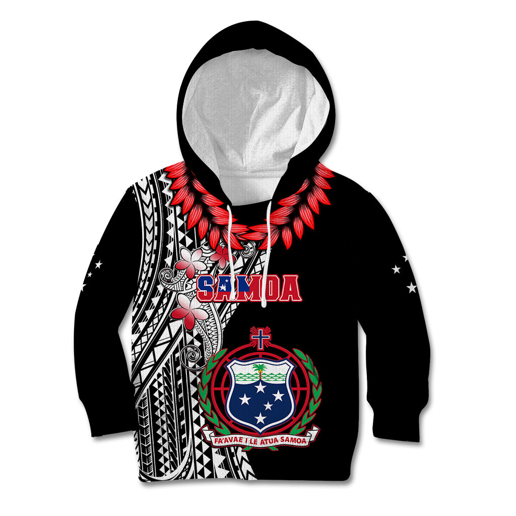 Polynesian Pride Samoa Kid Hoodie Ula Fala Mix Samoan Tribal Black Version LT14 Hoodie Black - Polynesian Pride