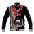 Personalised Samoa Baseball Jacket Ula Fala Mix Samoan Tribal Black Version LT14 Unisex Black - Polynesian Pride