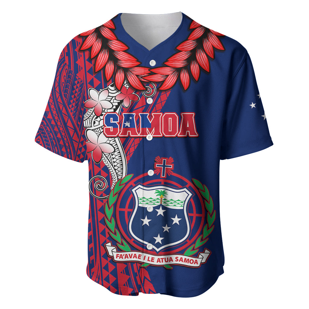 Polynesian Pride Samoa Baseball Jersey Ula Fala Mix Samoan Tribal Blue Version LT14 Blue - Polynesian Pride