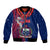 Polynesian Pride Samoa Bomber Jacket Ula Fala Mix Samoan Tribal Blue Version LT14 Unisex Blue - Polynesian Pride