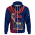 Polynesian Pride Samoa Hoodie Ula Fala Mix Samoan Tribal Blue Version LT14 - Polynesian Pride