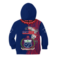 Polynesian Pride Samoa Kid Hoodie Ula Fala Mix Samoan Tribal Blue Version LT14 - Polynesian Pride