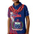 Polynesian Pride Samoa Kid Polo Shirt Ula Fala Mix Samoan Tribal Blue Version LT14 Kid Blue - Polynesian Pride