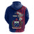 Custom Samoa Hoodie Ula Fala Mix Samoan Tribal Blue Version LT14 - Polynesian Pride