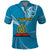 Custom Tonga Lavengamalie College Polo Shirt Tongan Ngatu Pattern LT14 Blue - Polynesian Pride