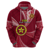Custom Tonga Eua High School Hoodie Tongan Ngatu Pattern LT14 - Polynesian Pride