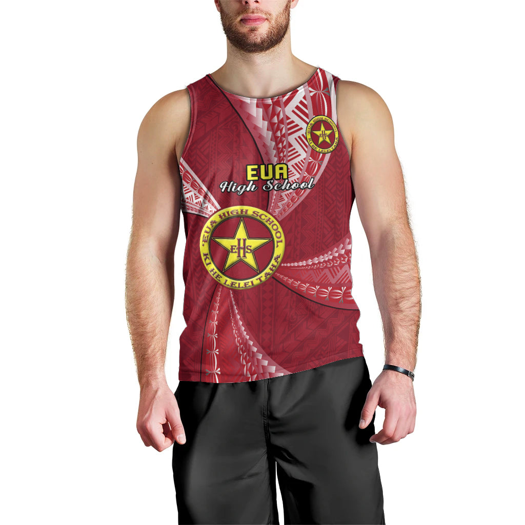 Personalised Tonga Eua High School Men Tank Top Tongan Ngatu Pattern LT14 - Polynesian Pride