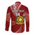 Personalised Tonga Vavau High School Long Sleeve Button Shirt Tongan Ngatu Pattern LT14 - Polynesian Pride