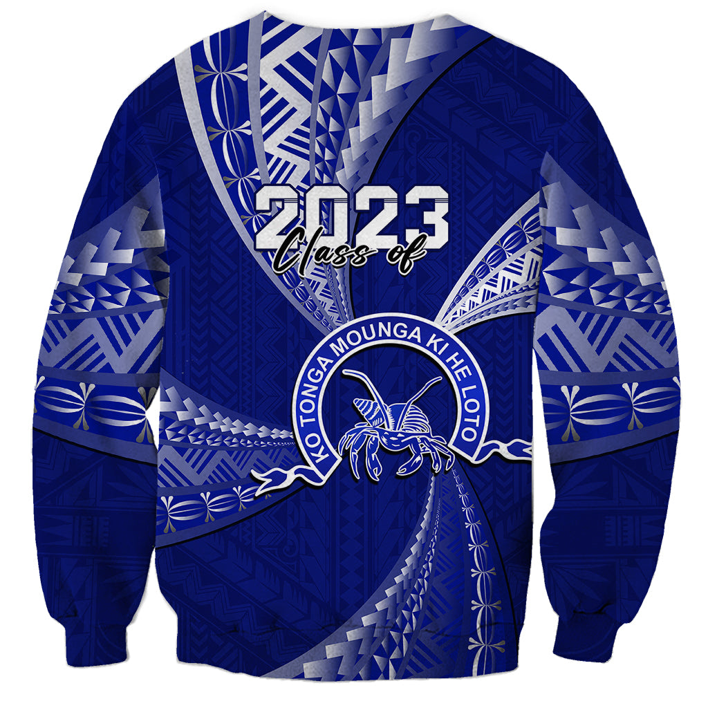Personalised Tonga Queen Salote College Sweatshirt Class Of Year Tongan Ngatu Pattern LT14 - Polynesian Pride