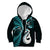 Personalised New Zealand Kid Hoodie Aotearoa Silver Fern With Manaia Maori Unique Turquoise LT14 Hoodie Turquoise - Polynesian Pride