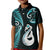 Personalised New Zealand Kid Polo Shirt Aotearoa Silver Fern With Manaia Maori Unique Turquoise LT14 Kid Turquoise - Polynesian Pride