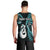 Personalised New Zealand Men Tank Top Aotearoa Silver Fern With Manaia Maori Unique Turquoise LT14 - Polynesian Pride