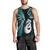 Personalised New Zealand Men Tank Top Aotearoa Silver Fern With Manaia Maori Unique Turquoise LT14 - Polynesian Pride