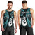 Personalised New Zealand Men Tank Top Aotearoa Silver Fern With Manaia Maori Unique Turquoise LT14 - Polynesian Pride