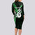 Personalised New Zealand Long Sleeve Bodycon Dress Aotearoa Silver Fern With Manaia Maori Unique Green LT14 - Polynesian Pride