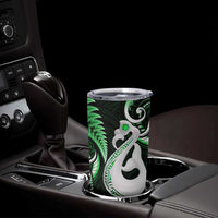New Zealand Tumbler Cup Aotearoa Silver Fern With Manaia Maori Unique Green