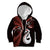 Personalised New Zealand Kid Hoodie Aotearoa Silver Fern With Manaia Maori Unique Red LT14 Hoodie Red - Polynesian Pride