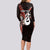 Personalised New Zealand Long Sleeve Bodycon Dress Aotearoa Silver Fern With Manaia Maori Unique Red LT14 - Polynesian Pride