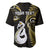 Personalised New Zealand Baseball Jersey Aotearoa Silver Fern With Manaia Maori Unique Gold LT14 - Polynesian Pride