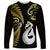 Personalised New Zealand Long Sleeve Shirt Aotearoa Silver Fern With Manaia Maori Unique Gold LT14 Unisex Gold - Polynesian Pride