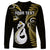 Personalised New Zealand Long Sleeve Shirt Aotearoa Silver Fern With Manaia Maori Unique Gold LT14 - Polynesian Pride