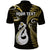 Custom New Zealand Polo Shirt Aotearoa Silver Fern With Manaia Maori Unique Gold LT14 - Polynesian Pride