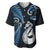 Personalised New Zealand Baseball Jersey Aotearoa Silver Fern With Manaia Maori Unique Blue LT14 Blue - Polynesian Pride