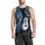 Personalised New Zealand Men Tank Top Aotearoa Silver Fern With Manaia Maori Unique Blue LT14 - Polynesian Pride