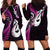 Personalised New Zealand Hoodie Dress Aotearoa Silver Fern With Manaia Maori Unique Pink LT14 - Polynesian Pride