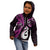 Personalised New Zealand Kid Hoodie Aotearoa Silver Fern With Manaia Maori Unique Pink LT14 - Polynesian Pride