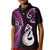 Personalised New Zealand Kid Polo Shirt Aotearoa Silver Fern With Manaia Maori Unique Pink LT14 Kid Pink - Polynesian Pride