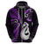 Custom New Zealand Hoodie Aotearoa Silver Fern With Manaia Maori Unique Purple LT14 - Polynesian Pride