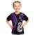 Personalised New Zealand Kid T Shirt Aotearoa Silver Fern With Manaia Maori Unique Purple LT14 Purple - Polynesian Pride