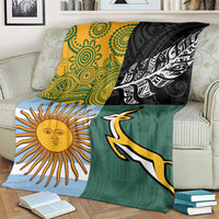 Rugby 2025 Championship Blanket Combination of Southern Hemisphere Countries - Polynesian Pride