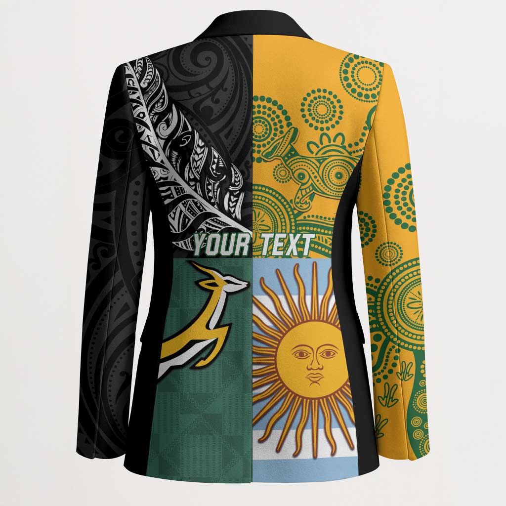 Personalised Rugby 2025 Championship Blazer Combination of Southern Hemisphere Countries - Polynesian Pride