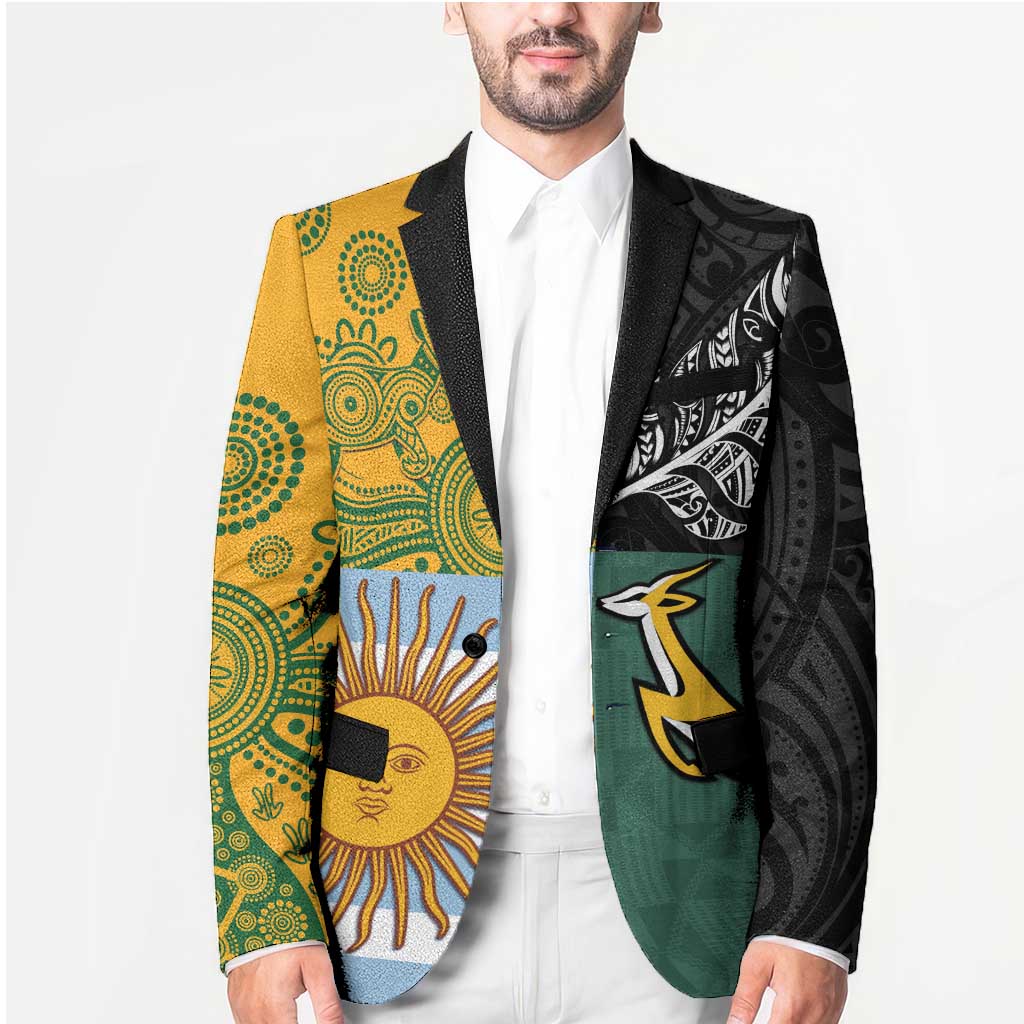 Personalised Rugby 2025 Championship Blazer Combination of Southern Hemisphere Countries - Polynesian Pride