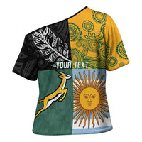 Personalised Rugby 2025 Championship Cross Shoulder Shirt Combination of Southern Hemisphere Countries LT14 - Polynesian Pride