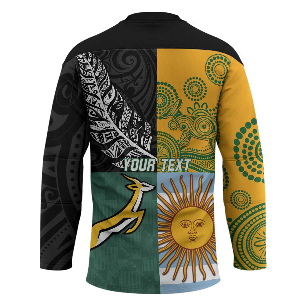 Personalised Rugby 2025 Championship Hockey Jersey Combination of Southern Hemisphere Countries LT14 - Polynesian Pride