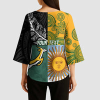 Personalised Rugby 2025 Championship Kimono Sleeve Blouse Combination of Southern Hemisphere Countries LT14 - Polynesian Pride